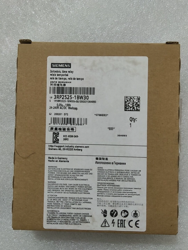 Accurate Timing Control with Siemens 3RP2525-1BW30 Time Relay