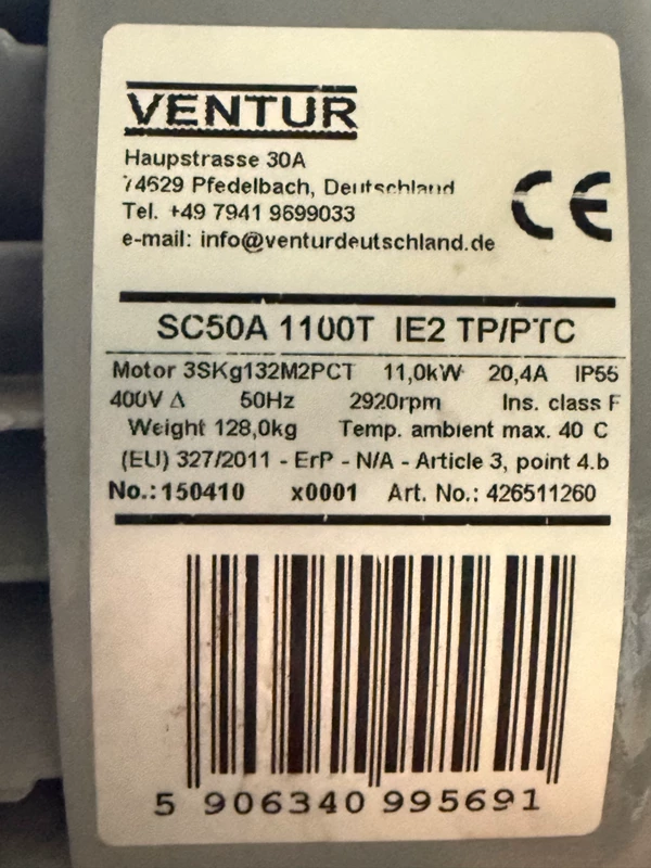 3SKg132M2PCT VENTUR Fan: High-Airflow Industrial Solution