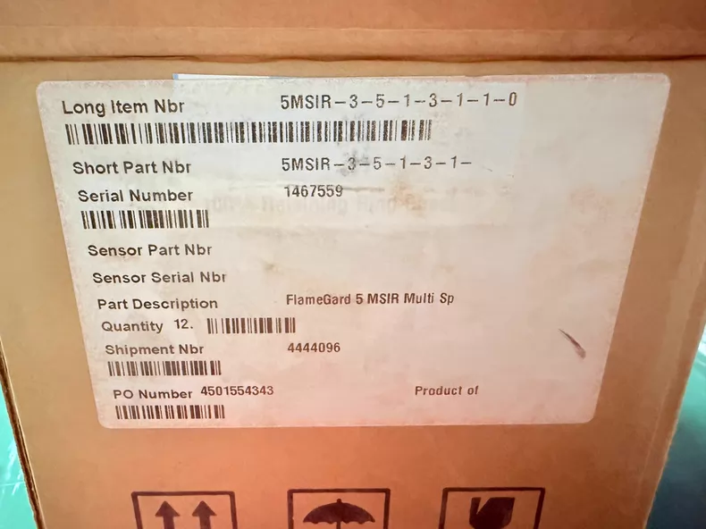 MSA 5MSIR-3-5-1-3-1-1-0 Flame Detector - Early Fire Detection