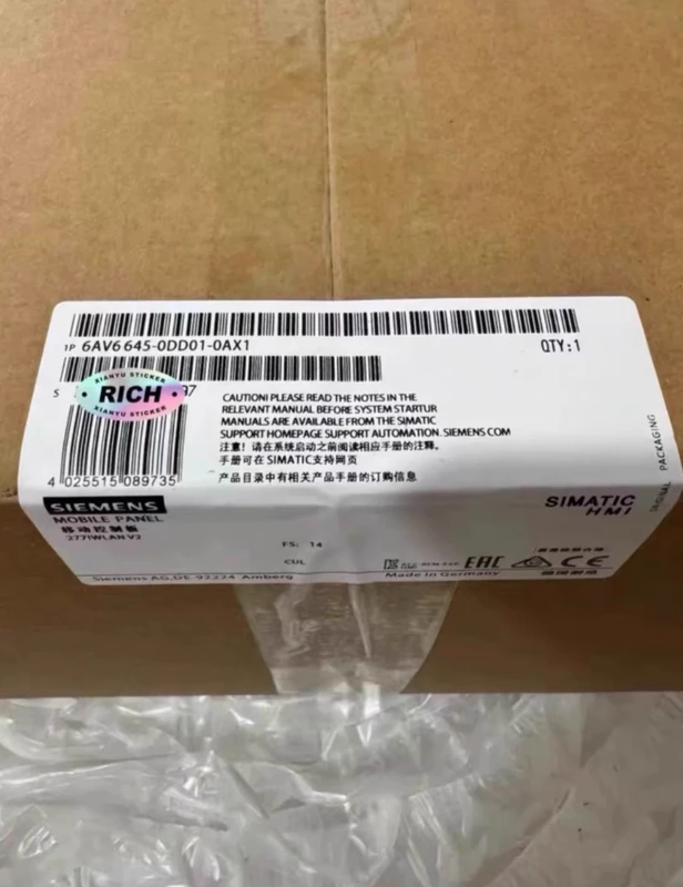 SIEMENS Touch Panel 6AV6645-0DD01-0AX1 HMI Interface Device