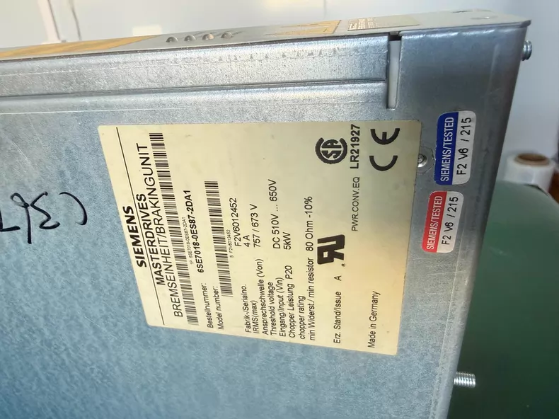6SE7018-0ES87-2DA1 SIEMENS Braking Unit - Reliable Control
