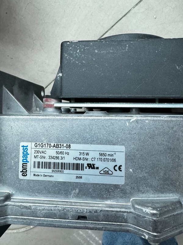 ebmpapst Infrared Blower Model G1G170-AB31-08 for HVAC