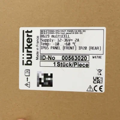 Burkert 8619-3*COND+1PH+1OUT Flow Meter Panel 1/4 DIN DC