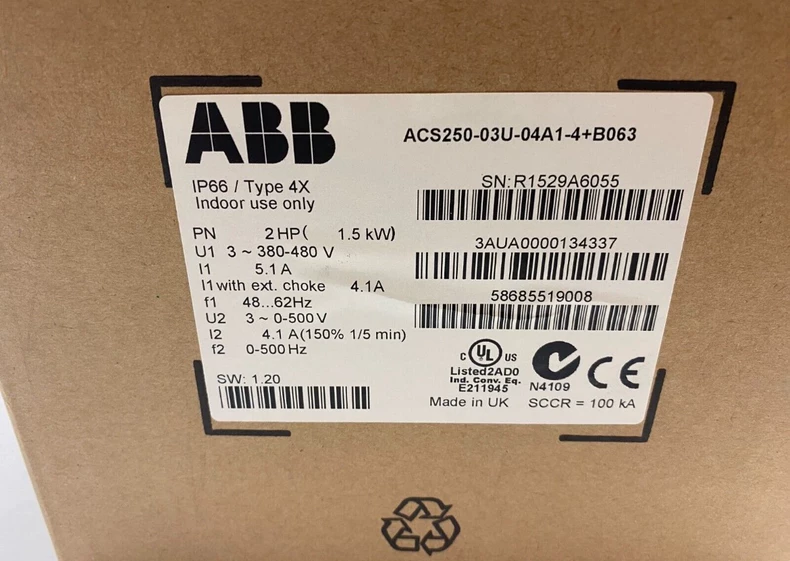 Micro Variable Drive ABB ACS250-03U-04A1-4+B063 - Reliable