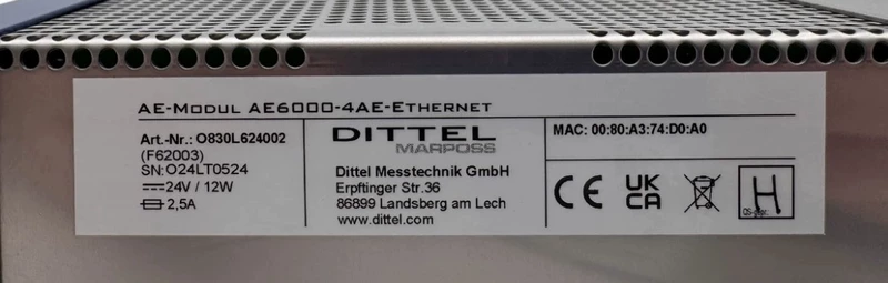 AE6000 Dittel Marposs Unit: Advanced Control System