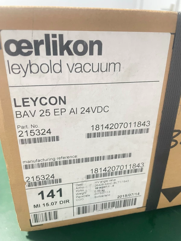 BAV 25 EP AI 24VDC Leybold Valve: High-Performance Flow Control