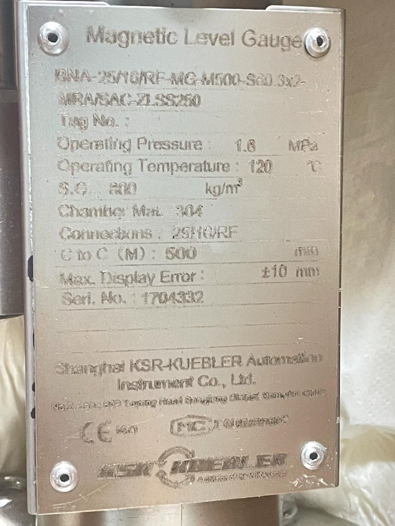 BNA-25/16/RF-MG-M500-S60.3x2-MRA/SAC-ZLSS250 Gauge by KSR KUEBLER