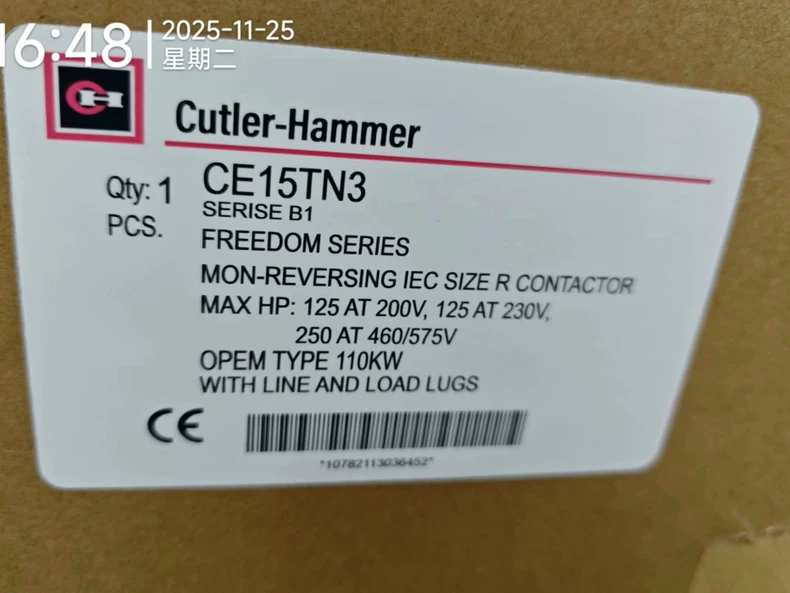 CE15TN3 Contactor by Cutler-Hammer - Reliable Power Control