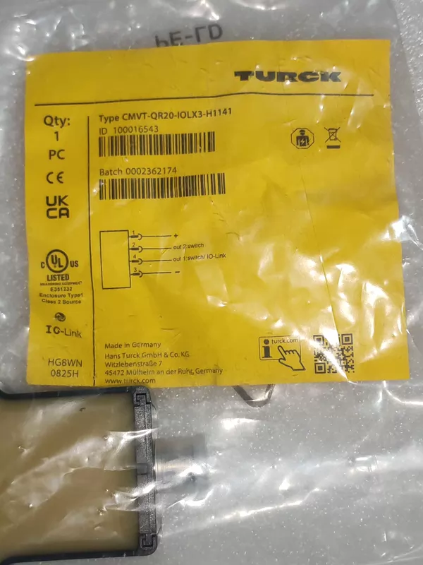 TURCK Vibration Sensor CMVT-QR20-IOLX3-H1141 Industrial Grade