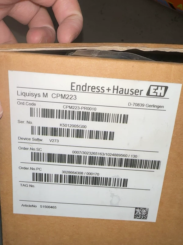 Endress+Hauser Transmitter CPM223-PR0010 for Accurate Measurement