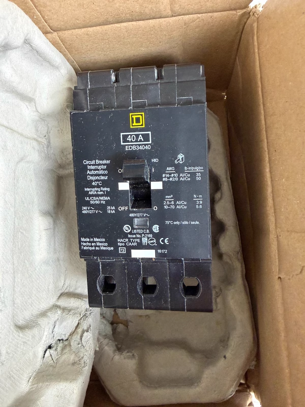 EDB34040 Breaker by Square D - Reliable Circuit Protection