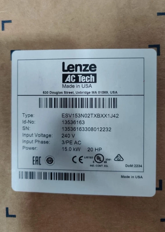 AC Drive LENZE ESV153N02TXBXX1J42 - Smooth Operation