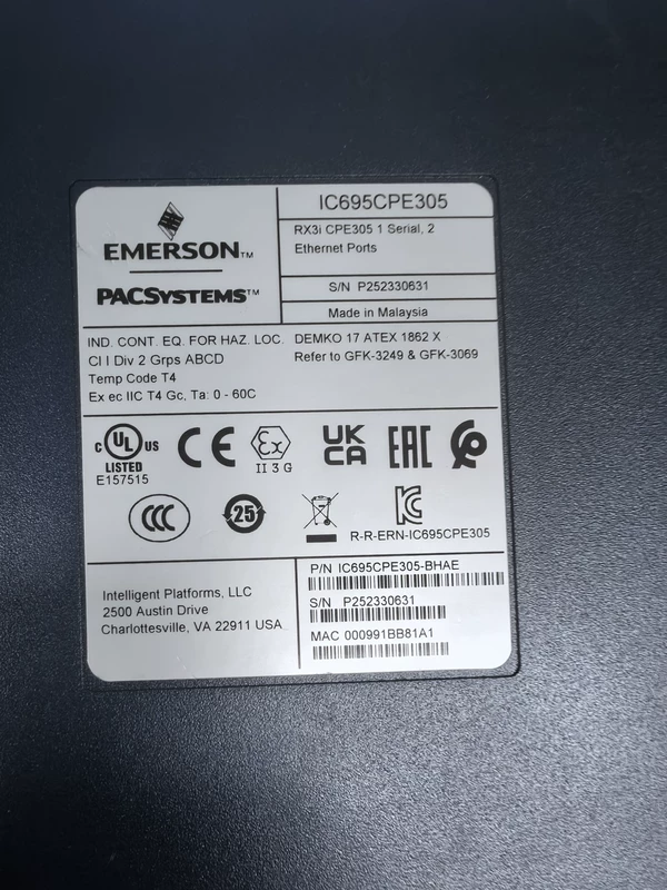 IC695CPE305 EMERSON PLC Module for Efficient Process Control
