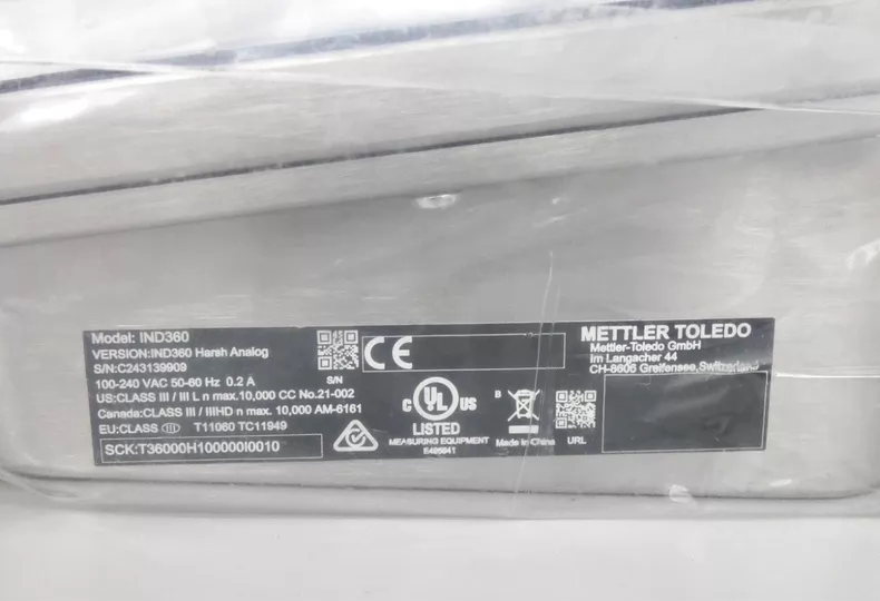 Accurate Weighing with METTLER TOLEDO IND360 T36000H100000I0010