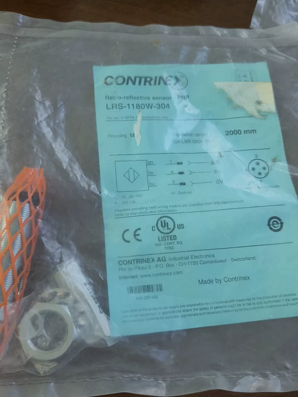 High Sensitivity with CONTRINEX LRS-1180W-304 Photoelectric Sensor