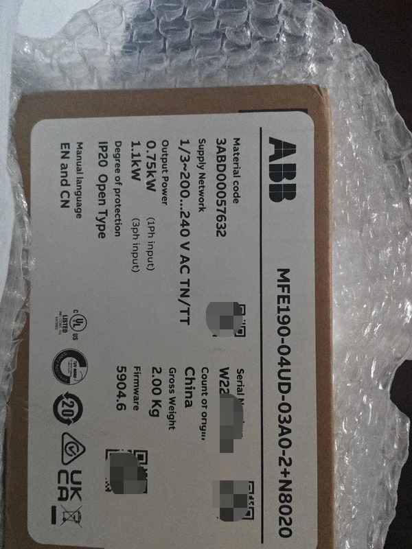 MFE190-04UD-03A0-2+N8020 ABB Servo Drive - Precision Motion Control