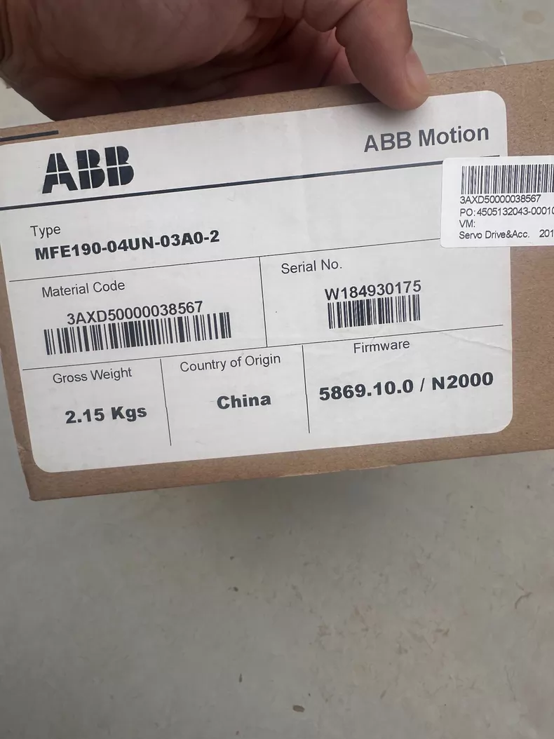 High-Efficiency ABB Servo Drive MFE190-04UN-03A0-2