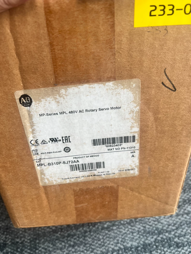 MPL-B310P-SJ72AA Servo Motor by Allen-Bradley - Precision Control