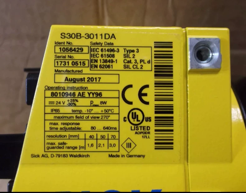 S30B-3011DA Safety Scanner by SICK - Advanced Laser Protection