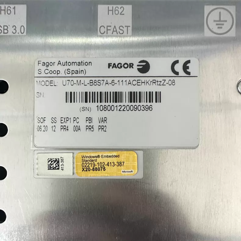 Fagor U70-M-L-B8S7A-6-111ACEHKrRtzZ-08 Precision Servo Drive