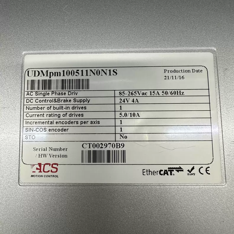 UDMpm100511N0N1S Controller by ACS - Customizable Settings