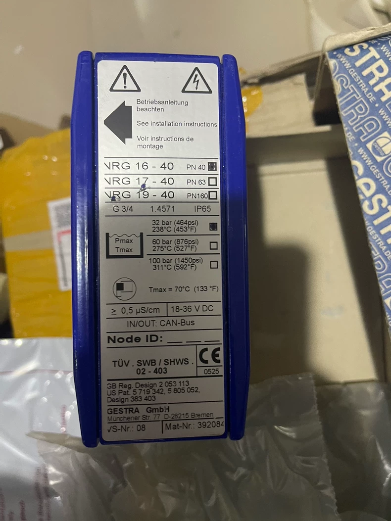 GESTRA Pressure Reducing Valve VRG16-40 Industrial Use