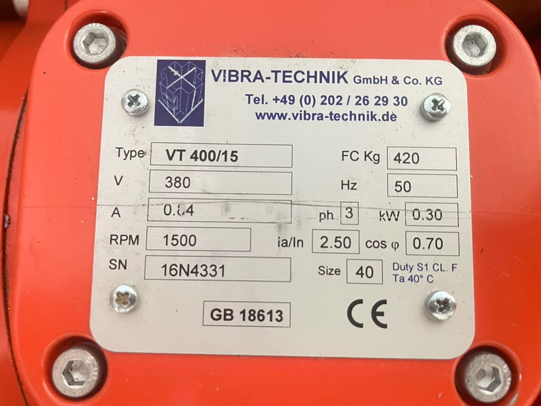 VT 400/15 Vibra-Technik Motor for Industrial Vibration