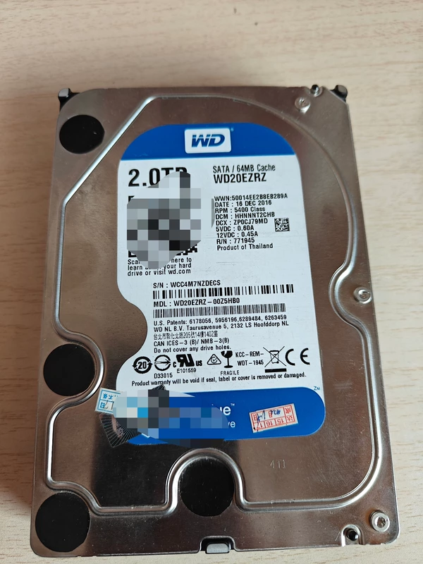 WD Mechanical Hard Drive WD20EZRZ - Reliable Data Storage