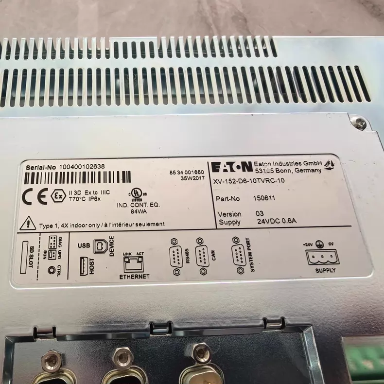 User-Friendly Interface with EATON XV-152-D6-10TVRC-10 HMI Panel
