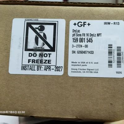 +GF+ 3-2724-00 pH Probe for Industrial Water Monitoring