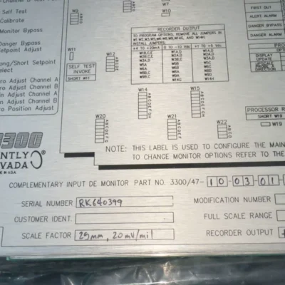Bently Nevada 3300/47-10-03-01-00 Monitoring Module for Systems