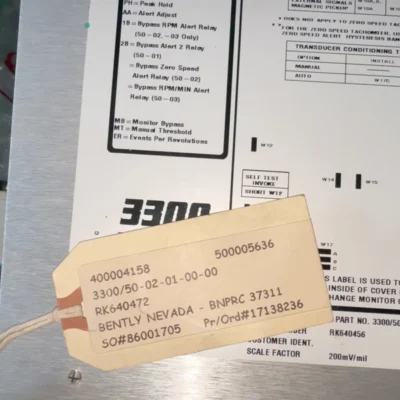 Bently Nevada Monitoring Module 3300/50-02-01-00-00 - Reliable Tracking