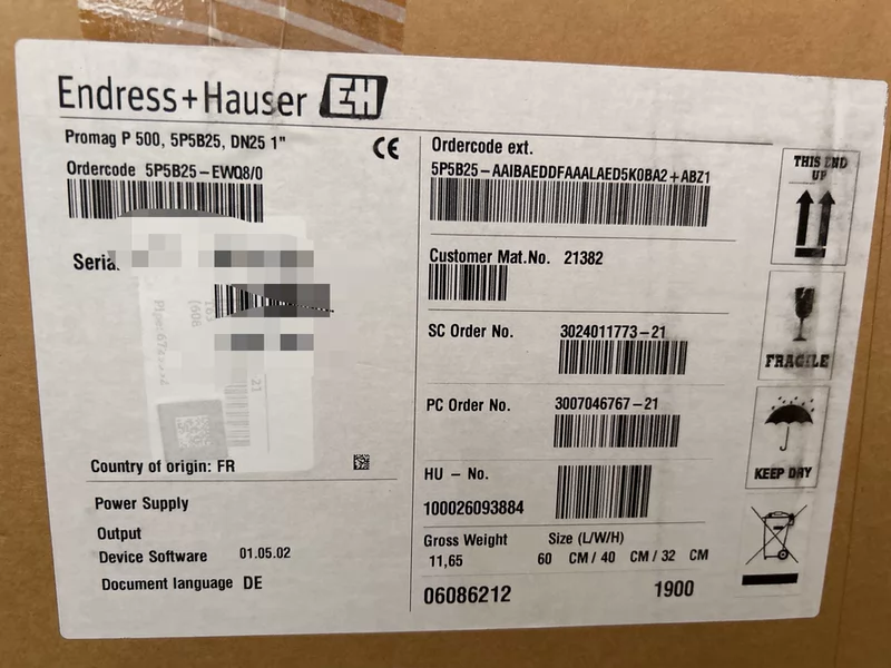 Endress+Hauser 5P5B25-EWQ8/0 Electromagnetic Flow Meter - Image 2