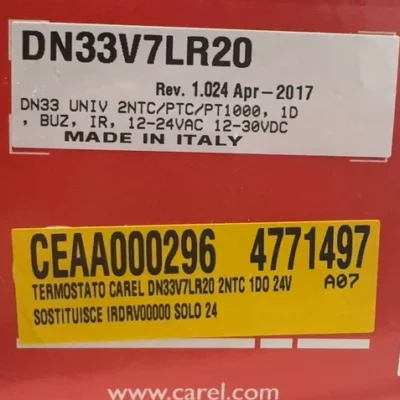 DN33V7LR20 CAREL Temperature Controller for Optimal Performance