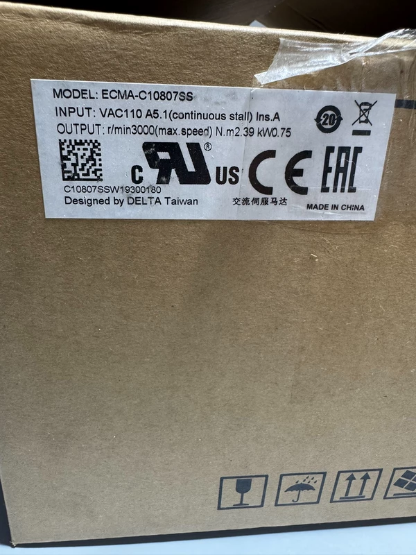 Delta Precision Servo Motor - Model ECMA-C10807SS for Industrial Use