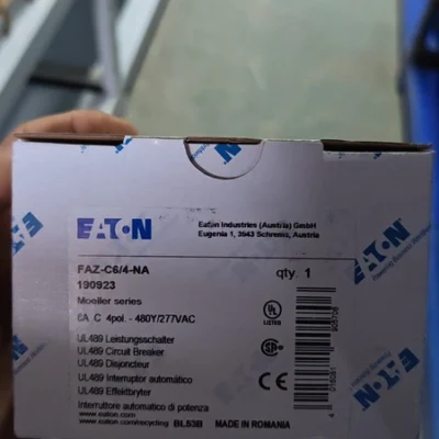 Branch Circuit Protection EATON FAZ-C6/4-NA for Industrial Panels