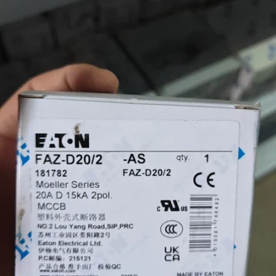 Industrial Motor Protection EATON FAZ-D20/2-AS Breaker