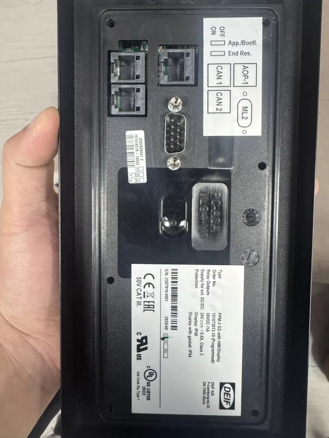 DEIF PPU-5-SG Protection Relay Generator Management