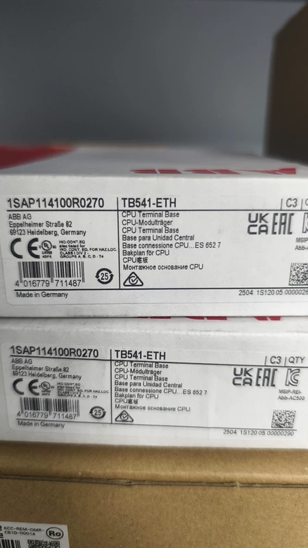 ABB TB541-ETH 1SAP114100R0270 Terminal Base for PLC Systems