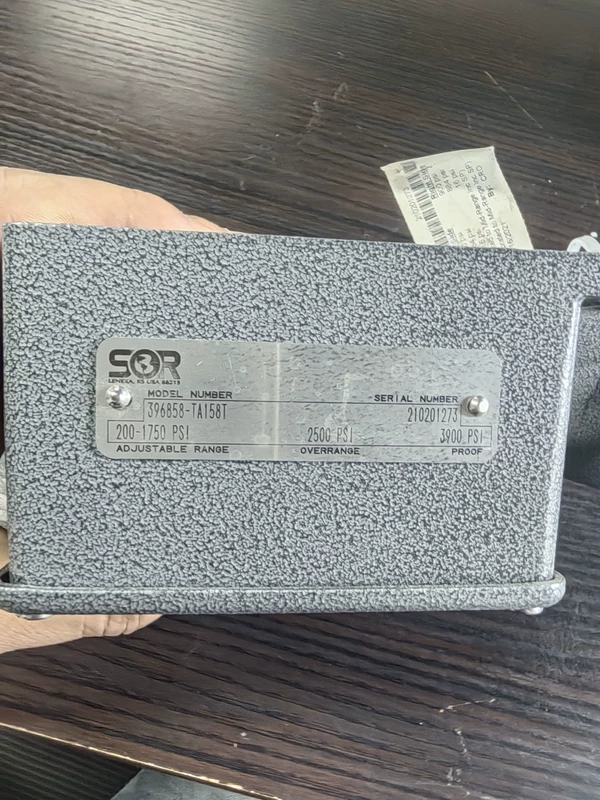 SOR 396858-TA158T Industrial Pressure Switch for Process Control