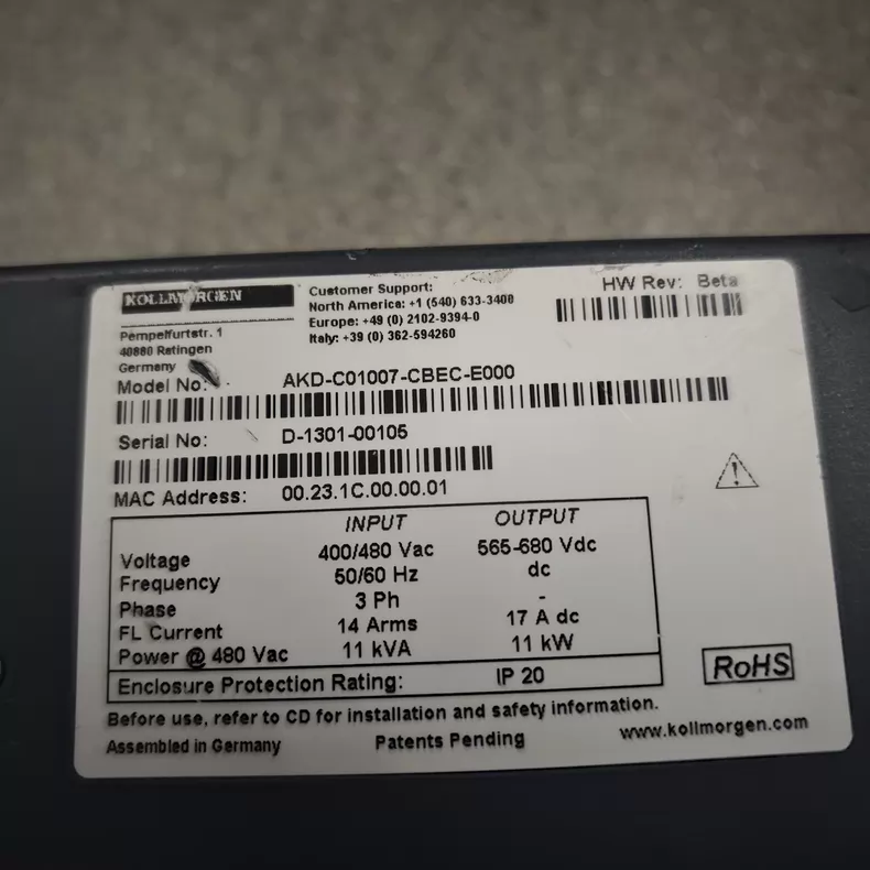 KOLLMORGEN AKD-C01007-CBEC-E000 Servo Drive for Motion - Image 4