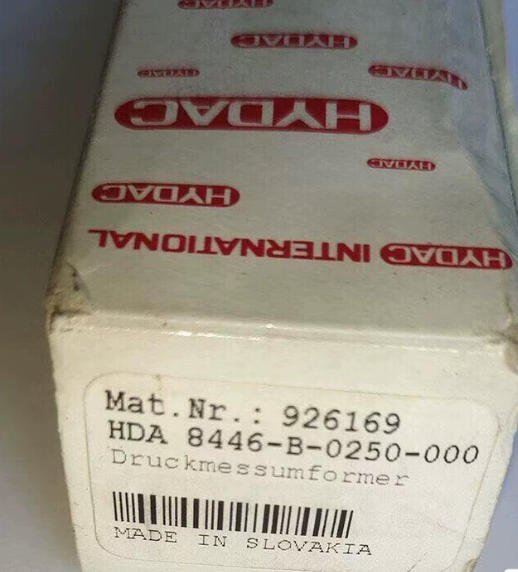 HYDAC HDA 8446-B-0250-000 Pressure Sensor for Hydraulics