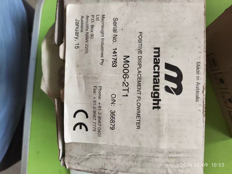 MACNAUGHT M006-2T1 F141763 Gear Flow Meter Industrial Use