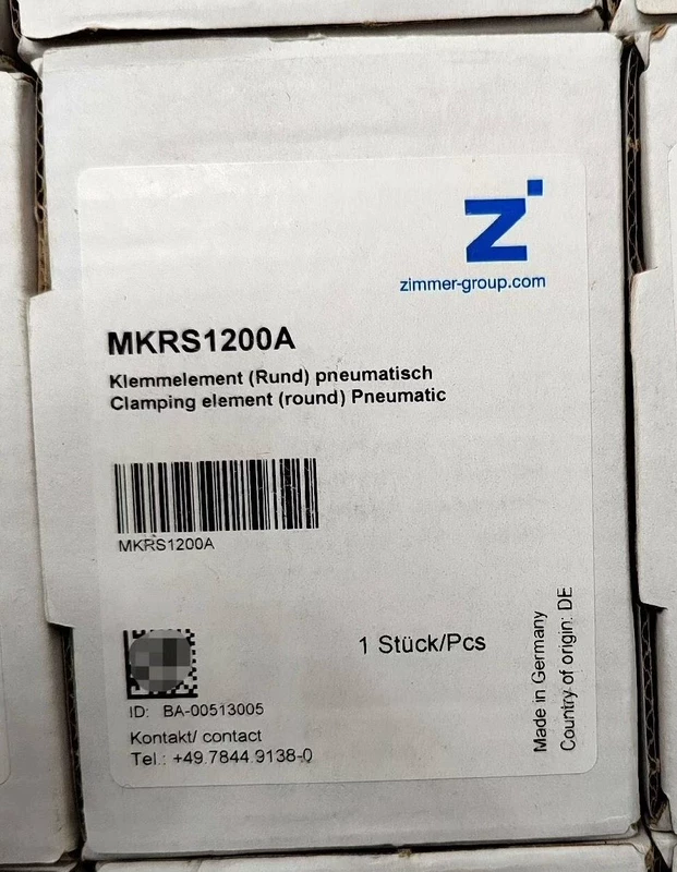 ZIMMER MKRS1200A Pneumatic Rail Clamp for Linear Guides