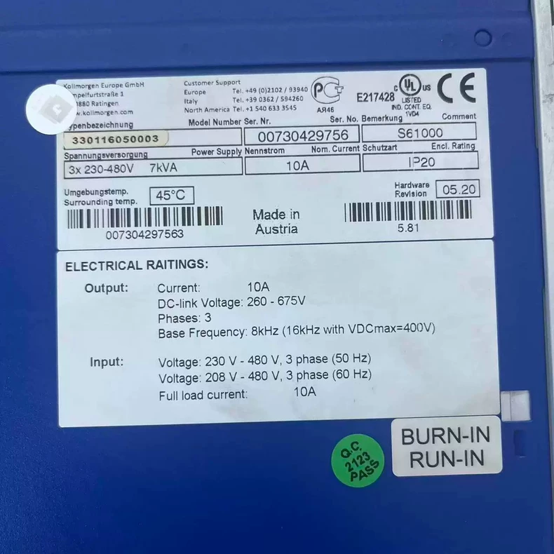 Kollmorgen S61000 00730429756 Servo Drive for Automation - Image 4