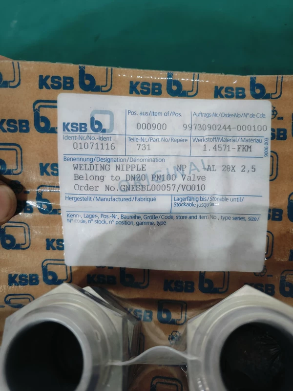 Welding Nipple KSB Q10711116 for Pump Connections Use - Image 2