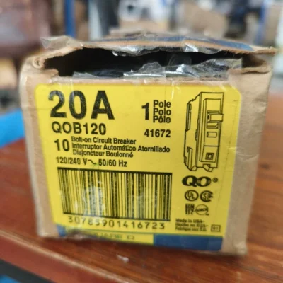 Square D QOB120 20A Circuit Breaker Single Pole 120V