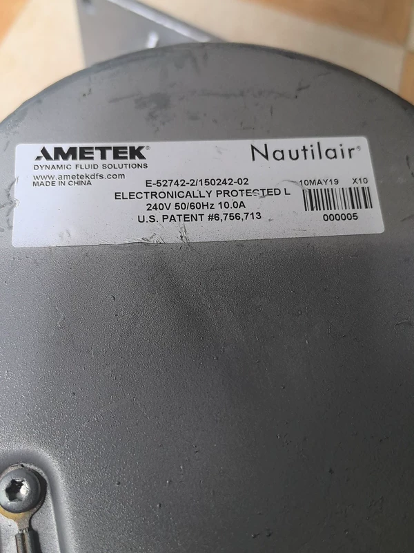 Airmate E-52742-2/150242-02 Industrial Blower for Plant Use - Image 3