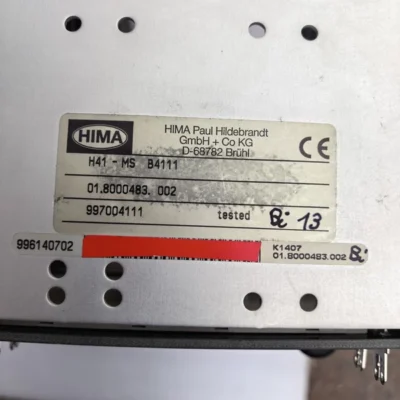 Process Safety Control with HIMA H41-MS B4111 Rack