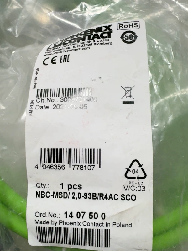 Phoenix Contact NBC-MSD/2.0-93B/R4AC SCO 1407500 Cable - Image 2